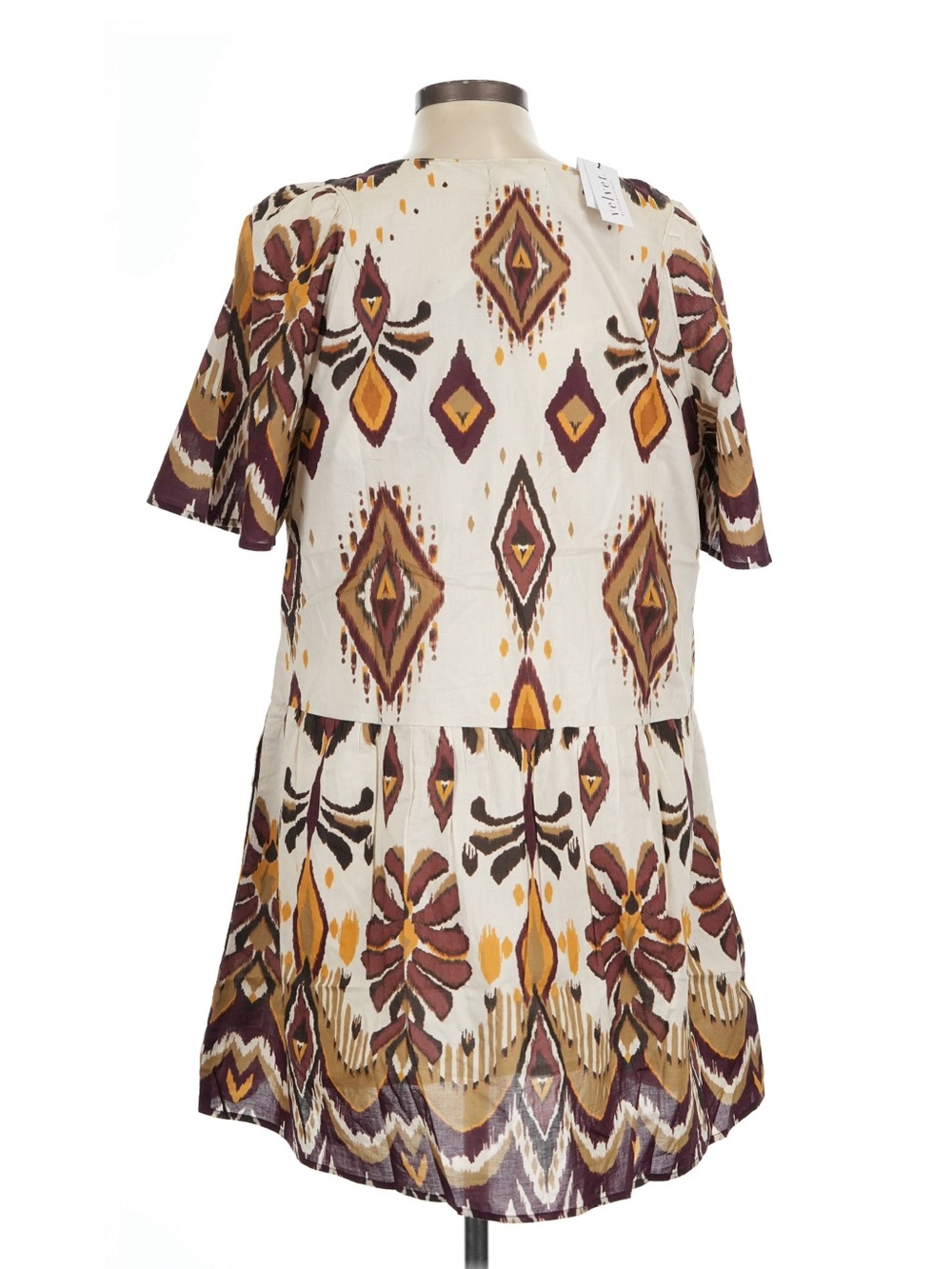 NWT Anthropologie Velvet by Graham & Spencer Boho Printed Short Sleeve Dress - Picture 6 of 8